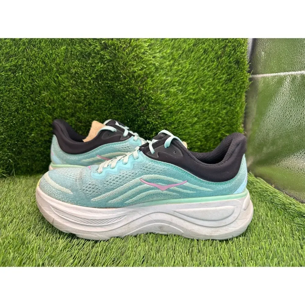 Hoka One One Bondi 9 1162012-BTF Athletic Sneaker Women's 9B Blue Knit Cushioned